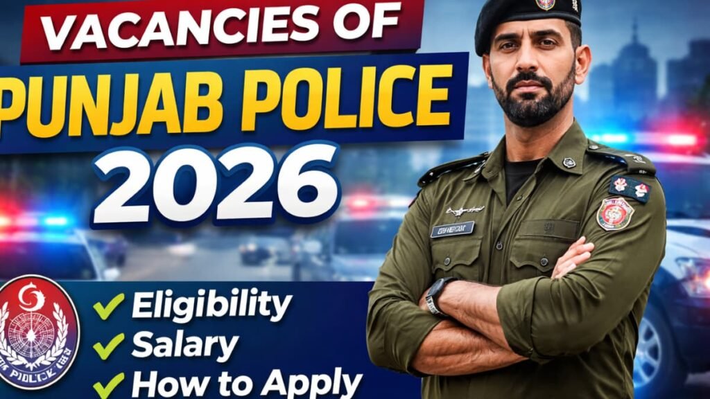 this guide explains vacancies of punjab police, eligibility, salary details, and how to apply with clear official steps for 2026 candidates.